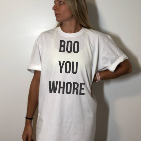 NWT Boo You Whore Oversized TShirt Dress - Picture 2 of 3